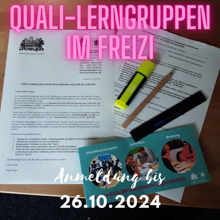 Lerngruppen im Freizi